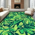 thumbnail image 1 of ODIKA 8'x10' Machine Washable Non-Slip Area Rug, Lush Canopy Emerald & Chartreuse Leafy High Traffic Rug, Green, 296680, 1 of 7