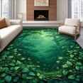thumbnail image 1 of ODIKA 2'x3' Machine Washable Non-Slip Area Rug, Lush Forest Canopy with Leafy Vines Design High Traffic Rug, Green, 149930, 1 of 7