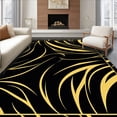 thumbnail image 1 of Flatwoven High Traffic Area Rug, Luxurious Avant garde Dramatic Unique Exquisite Distinctive, Non Slip, Stain Resistant, Washable Area Rugs for Living Room, Bedroom(Black, 8X10), 1 of 8