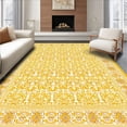 thumbnail image 1 of ODIKA 5'x7' Machine Washable Non-Slip Area Rug, Luxurious Warm Tones Composition High Traffic Rug, Yellow, 19686, 1 of 7
