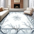 thumbnail image 1 of ODIKA 8'x10' Machine Washable Non-Slip Area Rug, Ribbon Willow With Elegant Clustering Design High Traffic Rug, Blue, 194581, 1 of 7