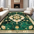 thumbnail image 1 of ODIKA 8'x10' Machine Washable Non-Slip Area Rug, Marble Fantasy High Traffic Rug, Green, 92971, 1 of 7