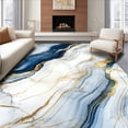 thumbnail image 1 of ODIKA 2'x3' Machine Washable Non-Slip Area Rug, Marble Vein Contemporary High Traffic Rug, Blue, 140664, 1 of 7