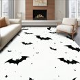 thumbnail image 1 of Flatwoven High Traffic Area Rug, Midnight Bat Flight Gothic for, Non Slip, Stain Resistant, Washable Area Rugs for Living Room, Bedroom(Black, 5X7), 1 of 8