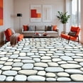 thumbnail image 1 of ODIKA 2'x3' Machine Washable Non-Slip Area Rug, Minimalist Pebble Stone High Traffic Rug, Gray, 255986, 1 of 7