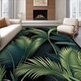 thumbnail image 1 of ODIKA 5'x7' Machine Washable Non-Slip Area Rug, Minimalist Tropical Leaf Arrangement High Traffic Rug, Green, 26142, 1 of 7