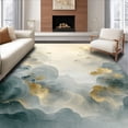 thumbnail image 1 of ODIKA 6'x9' Machine Washable Non-Slip Area Rug, Misty Abstract Featuring Blurred Gradient Swirls and Overlays High Traffic Rug, Gray, 166372, 1 of 7