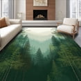 thumbnail image 1 of ODIKA 2'x3' Machine Washable Non-Slip Area Rug, Misty Pine Forest High Traffic Rug, Green, 94167, 1 of 7