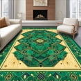 thumbnail image 1 of ODIKA 6'x9' Machine Washable Non-Slip Area Rug, Modern Abstract High Traffic Rug, Green, 84746, 1 of 7