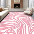 thumbnail image 1 of ODIKA 6'x9' Machine Washable Non-Slip Area Rug, Modern Abstract Splash with Blush and Bright Accents High Traffic Rug, Pink, 393270, 1 of 7
