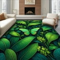 thumbnail image 1 of ODIKA 6'x9' Machine Washable Non-Slip Area Rug, Modern Dark Green Insect High Traffic Rug, Green, 1514, 1 of 7