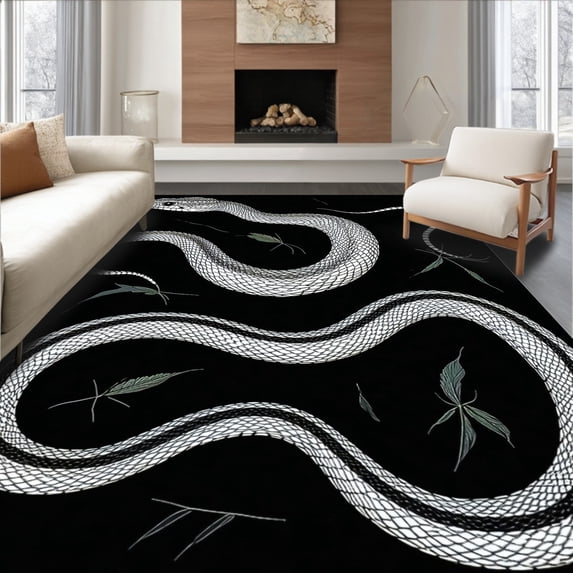 Flatwoven High Traffic Area Rug, Modern Ethnic Textured, Non Slip, Stain Resistant, Washable Area Rugs for Living Room, Bedroom(Gray, 4X6)