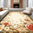 thumbnail image 1 of ODIKA 3'x5' Machine Washable Non-Slip Area Rug, Modern French Floral Beige High Traffic Rug, Beige, 131886, 1 of 7