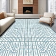 thumbnail image 1 of ODIKA 8'x10' Machine Washable Non-Slip Area Rug, Modern Geometric Trellis Design High Traffic Rug, Blue, 134449, 1 of 7