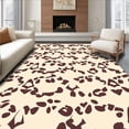 thumbnail image 1 of ODIKA 6'x6' Machine Washable Non-Slip Area Rug, Modern Interlocking Spotted with Muted Contrast and Rustic Flair High Traffic Rug, Beige, 325975, 1 of 7
