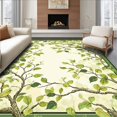 thumbnail image 1 of ODIKA 8'x10' Machine Washable Non-Slip Area Rug, Modern Leaf Cluster Arrangement with Delicate Branch Accents High Traffic Rug, Green, 199590, 1 of 7
