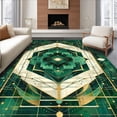 thumbnail image 1 of ODIKA 4'x6' Machine Washable Non-Slip Area Rug, Modern Abstract Design High Traffic Rug, Green, 135238, 1 of 7
