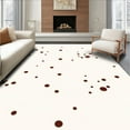 thumbnail image 1 of ODIKA 6'x6' Machine Washable Non-Slip Area Rug, Modern Minimalist Cowhide High Traffic Rug, White, 292920, 1 of 7