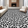 thumbnail image 1 of ODIKA 8' Machine Washable Non-Slip Area Rug, Modern Minimalist Interlocking Spots and Freeform Markings High Traffic Rug, Black, 301973, 1 of 7
