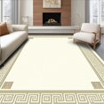 thumbnail image 1 of Flatwoven High Traffic Area Rug, Modern Minimalist Trellis Design, Non Slip, Stain Resistant, Washable Area Rugs for Living Room, Bedroom(Beige, 2X3), 1 of 8