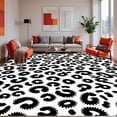 thumbnail image 1 of ODIKA 8'x8' Machine Washable Non-Slip Area Rug, Modern Mottled Artistic Spot Design High Traffic Rug, Black, 322487, 1 of 7