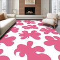 thumbnail image 1 of Flatwoven High Traffic Area Rug, Modern Pink Abstract Animal With Spot Motifs, Non Slip, Stain Resistant, Washable Area Rugs for Living Room, Bedroom(Pink, 5X7), 1 of 7