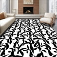 thumbnail image 1 of ODIKA 8' Machine Washable Non-Slip Area Rug, Modern Speckled Hide Abstract Spots Design High Traffic Rug, Black, 308558, 1 of 7