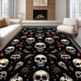 thumbnail image 1 of ODIKA 3'x5' Machine Washable Non-Slip Area Rug, Mysterious Geometric Charm Design High Traffic Rug, Black, 26476, 1 of 7