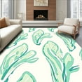 thumbnail image 1 of ODIKA 2'x3' Machine Washable Non-Slip Area Rug, Mystic Meadow Abstract Interlocking Motif High Traffic Rug, Green, 395113, 1 of 7