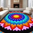 thumbnail image 1 of Flatwoven High Traffic Area Rug, Mystic Prism Bloom Interwoven Motif, Non Slip, Stain Resistant, Washable Area Rugs for Living Room, Bedroom(Red, 4X6), 1 of 8