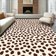 thumbnail image 1 of ODIKA 8' Machine Washable Non-Slip Area Rug, Natural Leather Artistic Hide Motif High Traffic Rug, Brown, 322403, 1 of 7