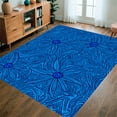 thumbnail image 1 of ODIKA 6'x9' Machine Washable Non-Slip Area Rug, Nautical Starfish Motif in Vibrant Tones Design High Traffic Rug, Blue, 322617, 1 of 5