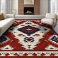 thumbnail image 1 of ODIKA 6'x9' Southwestern Red Washable Area Rug Easy Care, Non-Shedding, for Queen Size Bedroom Under Bed Master Suite, 1 of 7