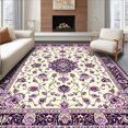 thumbnail image 1 of ODIKA 2'x3' Machine Washable Non-Slip Area Rug, Ornate Floral Mud for Indoor Use High Traffic Rug, Ivory, 53539, 1 of 7