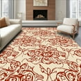 thumbnail image 1 of ODIKA 5'x7' Machine Washable Non-Slip Area Rug, Ornate Prairie Bloom High Traffic Rug, Beige, 299564, 1 of 7