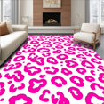 thumbnail image 1 of ODIKA 4'x6' Machine Washable Non-Slip Area Rug, Pink Cheetah Print Wild Safari Design High Traffic Rug, Pink, 305358, 1 of 7