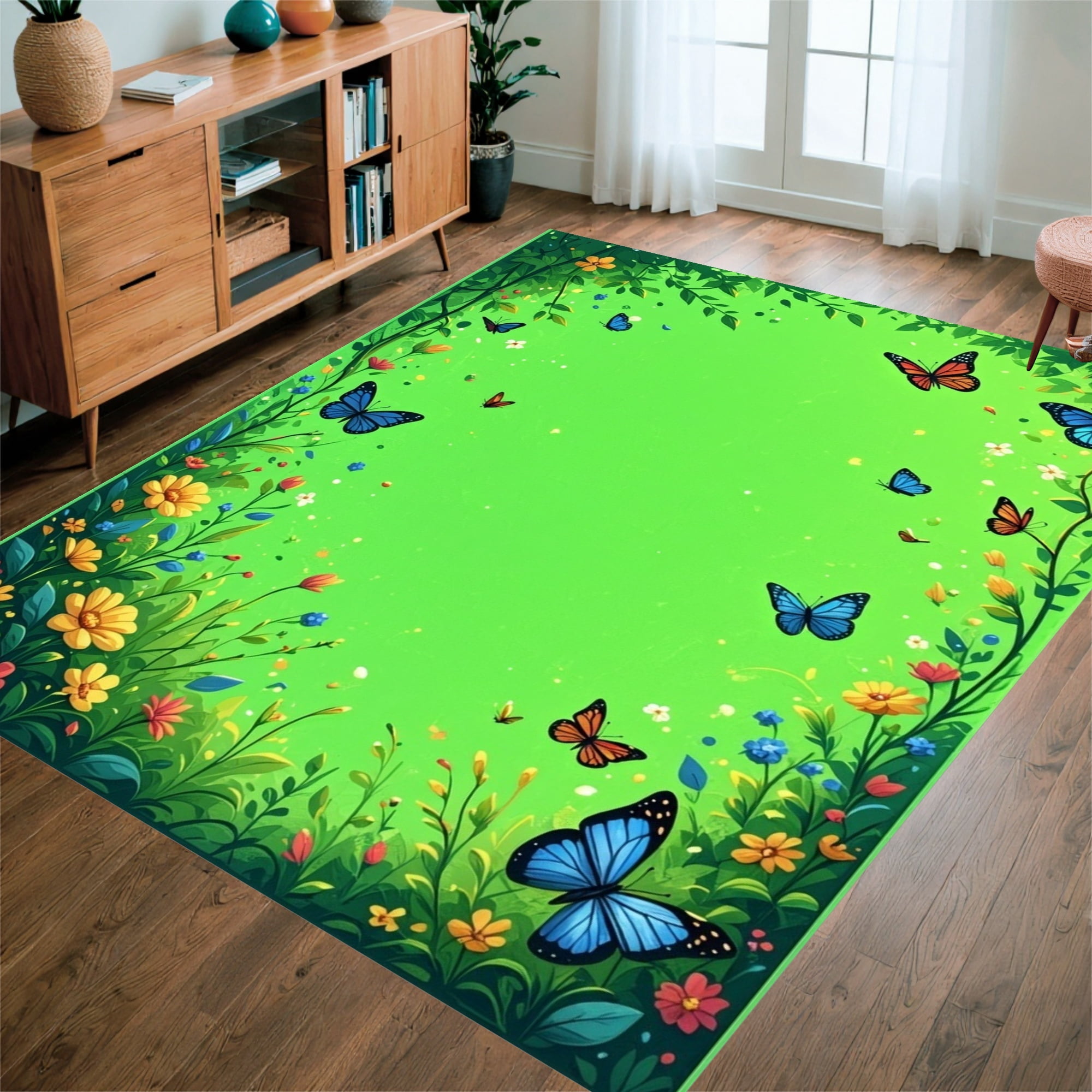 Playful Window Rug Reference: Odika 5 X7 Machine Washable Non Slip Area Rug Playful
