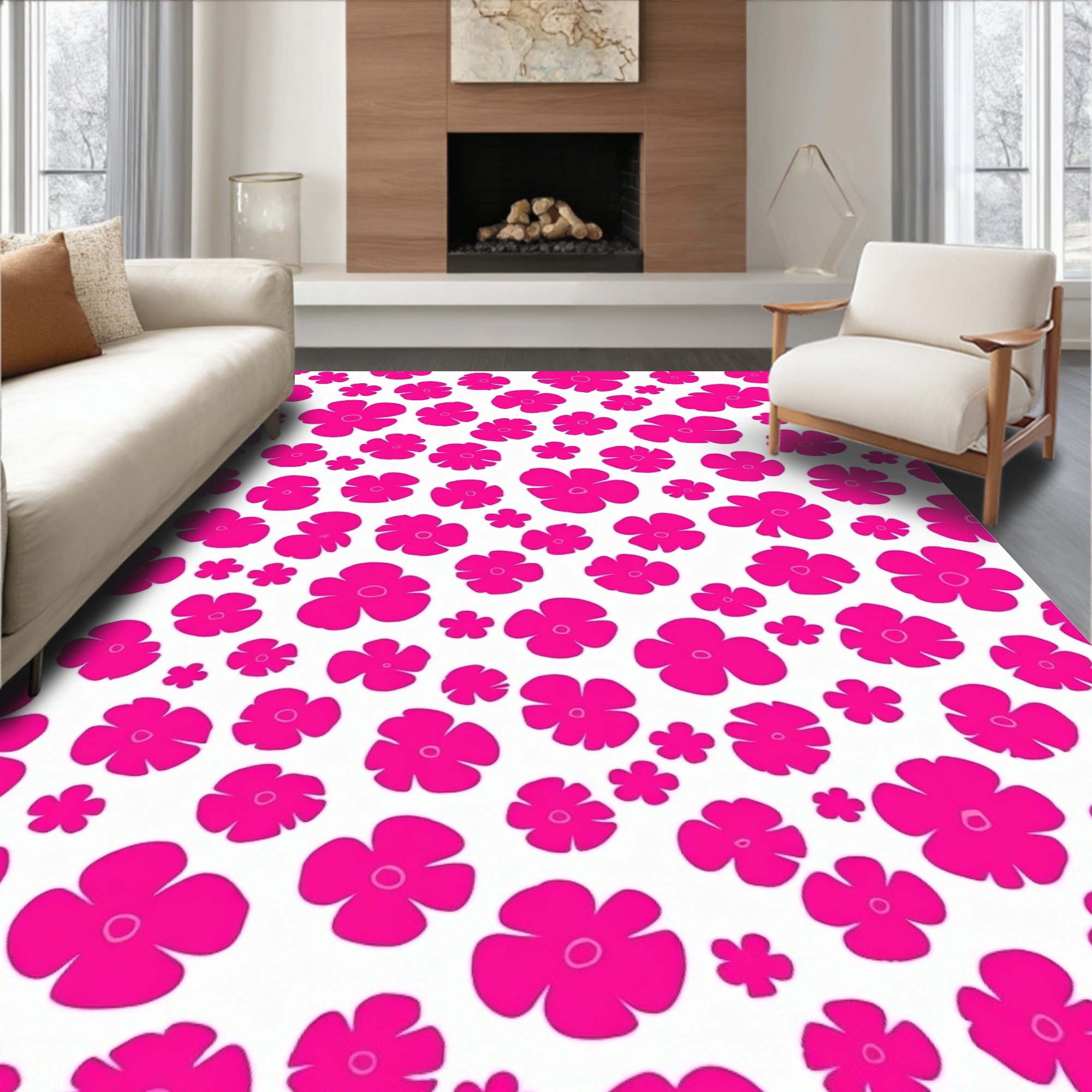 Visual Reference: Flatwoven High Traffic Area Rug Playful Cheetah Spot Design With