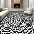 thumbnail image 1 of ODIKA 8'x10' Machine Washable Non-Slip Area Rug, Prairie Spotted Floor Covering With Natural High Traffic Rug, Black, 298554, 1 of 7