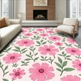 thumbnail image 1 of ODIKA 8' Machine Washable Non-Slip Area Rug, Pretty Pink Floral Fantasy High Traffic Rug, Pink, 316021, 1 of 7