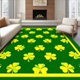 thumbnail image 1 of ODIKA 6'x9' Machine Washable Non-Slip Area Rug, Quirky Retro Graphic High Traffic Rug, Green, 16446, 1 of 7
