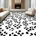 thumbnail image 1 of ODIKA 3'x5' Machine Washable Non-Slip Area Rug, Ranchland Spot Interlocking High Traffic Rug, Black, 303152, 1 of 7