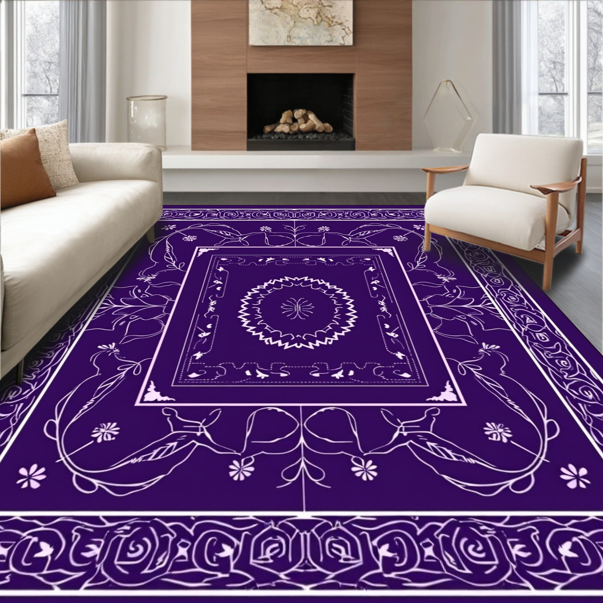 Flatwoven High Traffic Area Rug, Regal Vine Trellis Abstract Garden ...