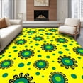 thumbnail image 1 of ODIKA 4'x6' Machine Washable Non-Slip Area Rug, Retro Floral Animal High Traffic Rug, Yellow, 290945, 1 of 7