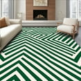 thumbnail image 1 of Flatwoven High Traffic Area Rug, Retro Inspired Colorful Zigzag for Modern Spaces, Non Slip, Stain Resistant, Washable Area Rugs for Living Room, Bedroom(Green, 2X3), 1 of 8