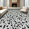 thumbnail image 1 of ODIKA 2'x3' Machine Washable Non-Slip Area Rug, Retro Paint Splatter Artistic High Traffic Rug, Black, 289678, 1 of 7
