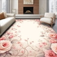 thumbnail image 1 of ODIKA 4'x6' Machine Washable Non-Slip Area Rug, Romantic Floral Dream High Traffic Rug, Rose, 221462, 1 of 7