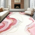 thumbnail image 1 of ODIKA 3'x5' Machine Washable Non-Slip Area Rug, Rose Quartz Abstract Swirl High Traffic Rug, Red, 250724, 1 of 7