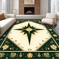 thumbnail image 1 of ODIKA 3'x5' Machine Washable Non-Slip Area Rug, Rustic Bath High Traffic Rug, Green, 60335, 1 of 7