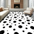 thumbnail image 1 of ODIKA 4'x6' Machine Washable Non-Slip Area Rug, Rustic Dairy Inspired Decorative Floor Covering High Traffic Rug, Black, 309881, 1 of 7